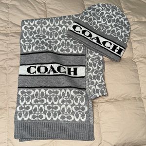 Coach hat and scarf set